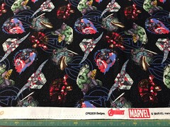 Marvel Black background 100% cotton fabric sold by the yard #307