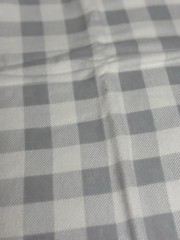 ⁠Gray White Buffalo Plaid Flannel Fabric Gingham Check Cotton 3 Yards Unwashed