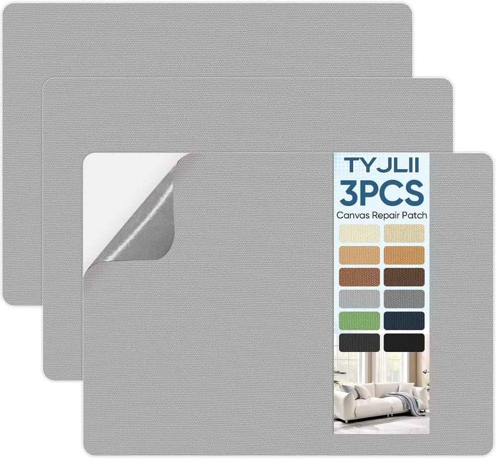 Canvas Repair Patch，Waterproof Self Adhesive Fabric Patch for Tent,Boat Cover,Ca