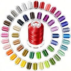 AAA-Grade Polyester Embroidery Thread, 50 Colors, 40WT, 550 Yards Each, [Top …