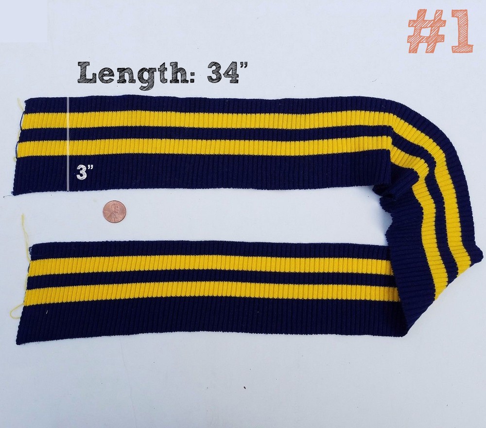 Knit Rib Cuff Fabric/Cuffing Fabric – 3″x34″ – Clothing/Jacket/Sweater Cuffing