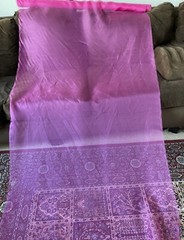 LOT MOOD DESIGNER FABRICS FASHION 3 YARD METER NICE PINK See Through Transparent