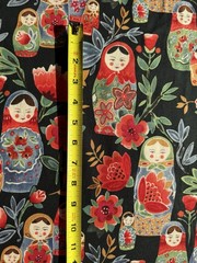 MATRYOSHKA DOLLS fabric Alexander Henry Vintage OOP Black Red Nesting 39×43 RARE