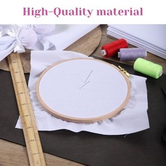 20 Pcs Embroidery Fabric, 10×10 Inch Pre-Cut White Cotton Fabric Squares, Qui…