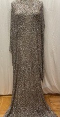 Stretchable Densely Sequin Silvery Gray Variable Type Sequin Fabric 1 Yard 48″ W
