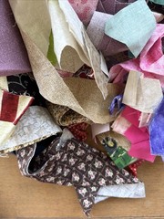 Vintage Cotton Fabric Scraps For Crumb Quilts & Crafts Junk Journal 5 Pounds LOT
