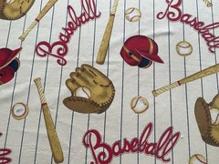 Fabric Baseball 44”x 36”By Cranston print work 378