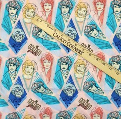 Golden Girls TV show 100% cotton novelty print fabric by the yard Geo design