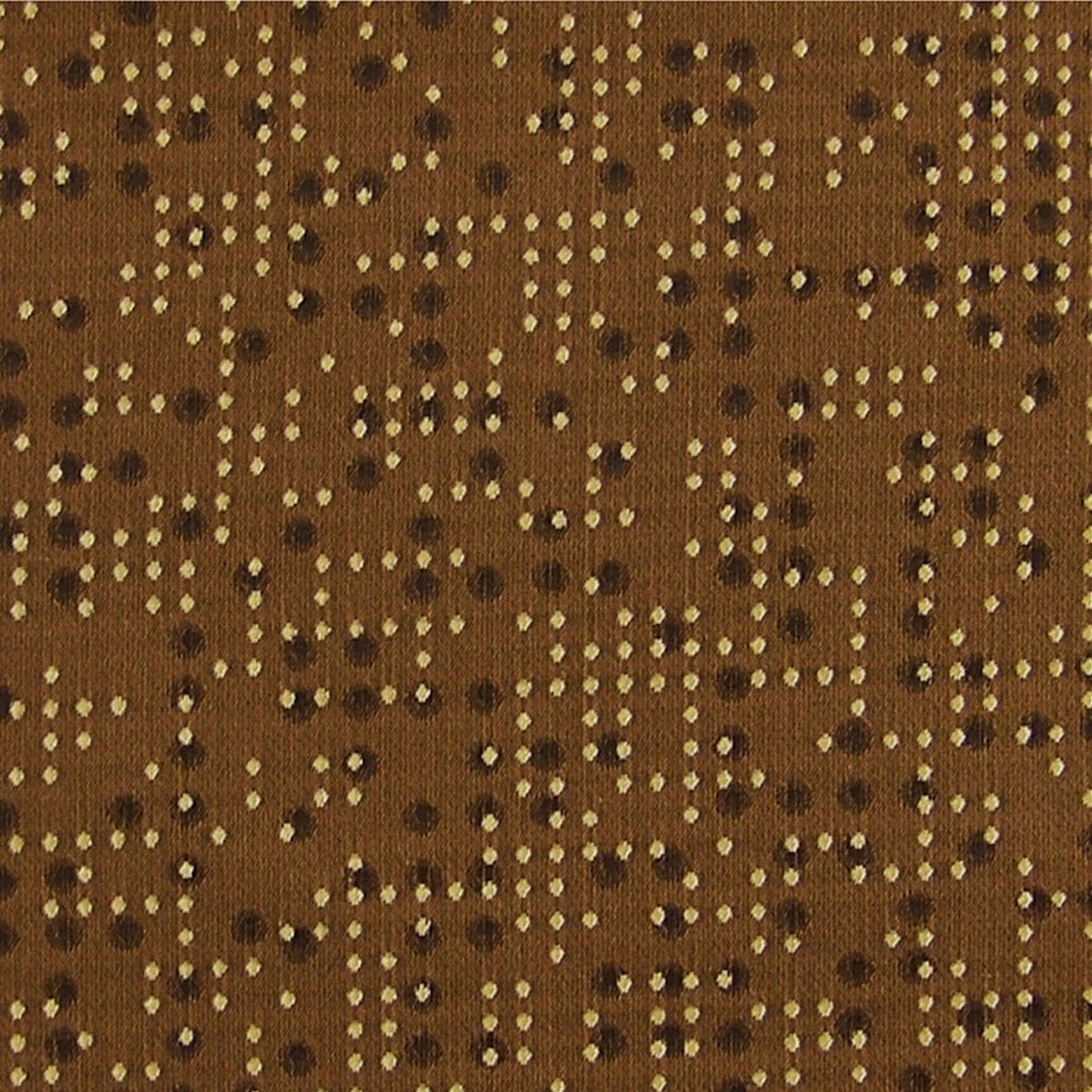 Cipher Copper Dots And Dashes Upholstery Fabric