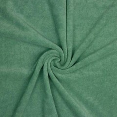 Stretch Cotton Terry Towelling Fabric Material – GREEN