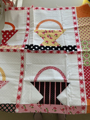 Lakehouse Dry Goods, Annie’s Basket Panel A & B, Quilting Fabric, 2 each