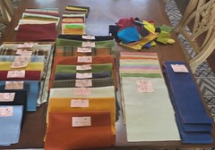 Wool Remnants Fabric Large lot Crafts Embroidery 6.5 Lbs. 15 Yards