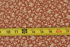 34″ Long, Vintage, Cream Floral on Rust Quilt Cotton, V184