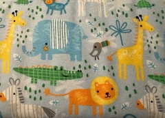 super snuggle flannel fabric- 8 Yard Lot -jungle Animals
