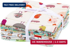 Craftido -25 Options- 100% Cotton Quilting Fabric Bundles 10pcs Fat Quarters 18″