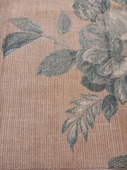 GP&J Baker Fabric Sample Linen Cotton Camelia Aqua Blue 24″ Square Made in Italy