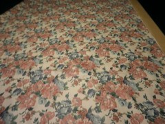 Floral Screen Print Upholstery/Drapery Home Decor Dupont Coated Fabric 5 1/2 Yd
