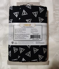 HARRY POTTER FABRIC ART BLACK & Silver 100% COTTON ; 1 YARD CUTS 36x44in NEW
