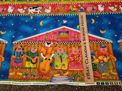 Country Gardens BTY Kari Pearson QT Kids Farm Animal Barn Colorful Stripe