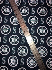 Seattle Mariners MLB Baseball Cotton Fabric 1/2 Yard (18 By 58”) New