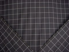 3-3/8Y Ralph Lauren LFY62100F Clifton Tattersal Jet Drapery Upholstery Fabric