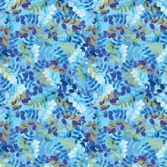 BENARTEX – Metallic Impressions by Kanvas Studio – Ethereal Leaves – Light Blue