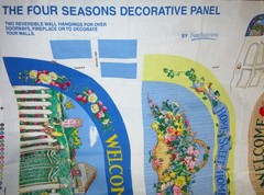Vtg Fabric Traditions Four Seasons Cut & Sew Fabric Panel Circa 1998 Colorful!!