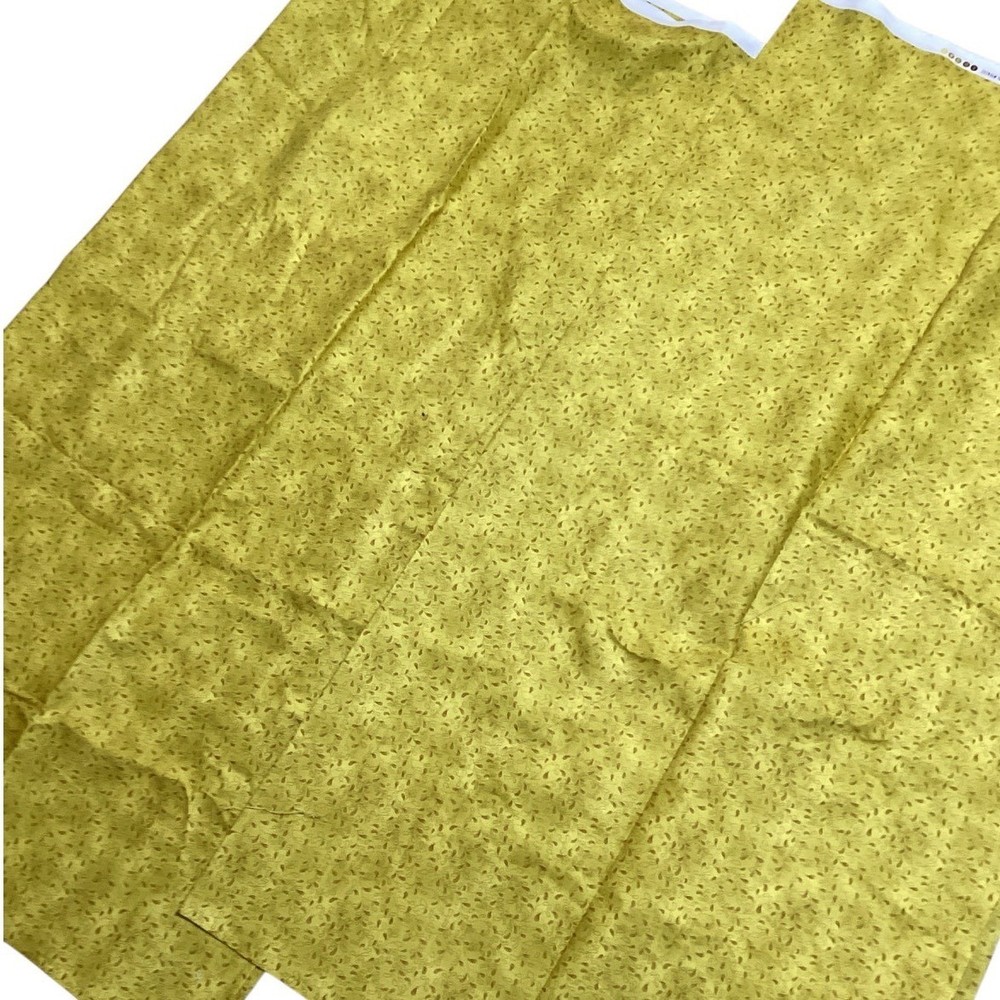 Bloomsbury Square Fabri-Quilt Inc Mustard Yellow Floral Cotton Fabric 5 Yards