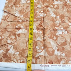 northcott quilting cotton fabric abstract circles brown cafe culture 24489 18×43