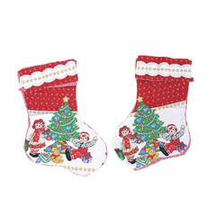 Raggedy Ann & Andy Christmas Stocking Unfinished Sewing Projects Fabric