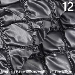 1M Wet Look Faux Leather Padded Fabric PU Quilted Cloth Puffer Coats Sewing
