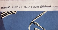Scalamandré Dancing Zebra Fabric In Denim