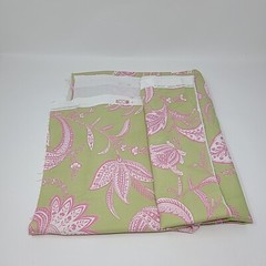 Waverly Fabric L H Suva Cotton Green Pink Yard Fabric Leaves Floral 36″ x 60″