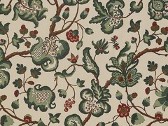 Namay Samay Tree of Life Jacobean Linen Print Fabric- Talbot / Original 5.80 yds