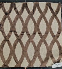 THIBAUT Helix Velvet in Brown 16 3/4 x 17″ Textural Fabric Sample