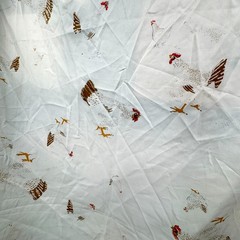 Loomskill Inc Vtg Fabric 1 2/3 Yd 44″wide Cream with Chicken