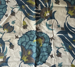 Groundworks David Hicks Turkish Flower Fabric Remnant 24″ x 24″