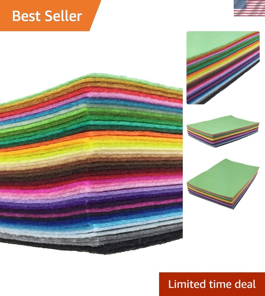 Versatile 42-Color Felt Sheets: Machine Washable 8×12” Crafting Essentials