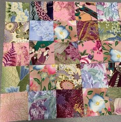 Precut 2″ Quilt Squares 132 Pieces Cotton Gold Silver Thread Fabric Sewing