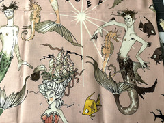 FQ GHASTLIE GHANTIS BLUSH Alexander Henry CAT Fish Cotton Quilt Fabric 2019 OOP