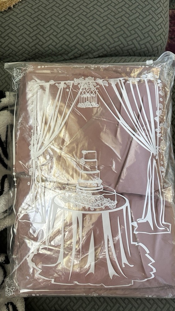 **BRAND NEW** Pack Of 6 Panels 5×10 Dusty Rose Chiffon Fabric Drapes