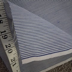 60s G.C. Murphy Co. NOS Fabric Remnant 6Y 45″ x 216″ Blue White Ticking Hickory