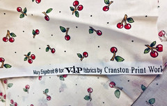 VTG 2009 Mary Engelbreit “Chair of Bowlies ” Cherries Tossed on White 22’x14″