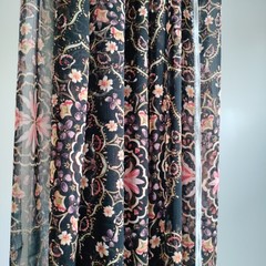 Star Fabrics Inc. Black Floral Sheer Polyester Chiffon Fabric 60×72″