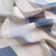 55” Wide Geometric Pattern Natural Mulberry Silk Chiffon Fabric Georgette Silk