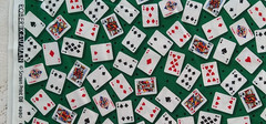 REMNANT Novelty Mini Poker Cards Green Mini Delights ROBERT Kaufman 12″x22″
