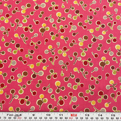 OZ by Sanae for Moda Pink Cotton Fabric by the HALF YARD 18″ x 43″