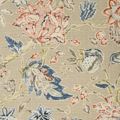 P Kaufmann ROMOLO Jacobean Floral BISCUIT Drapery Curtain Pillow Fabric BTY