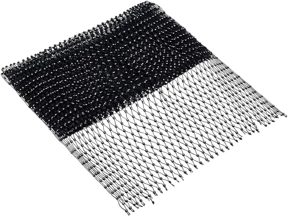 2 Yards Crystal Fishnet Fabric Sparkling Stretch Rhinestone Mesh
