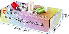 Simthread 40 Colors 40 Weight Polyester 500m spool with storage box, 40 color